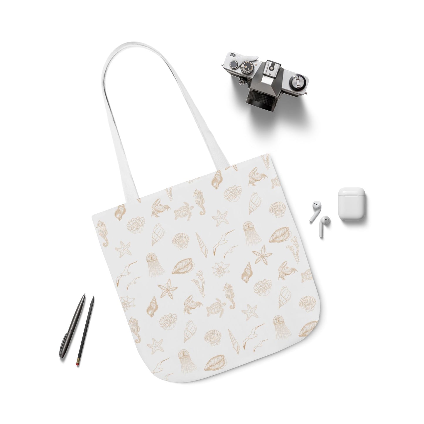Beach girl aesthetic tote bag - sand beige