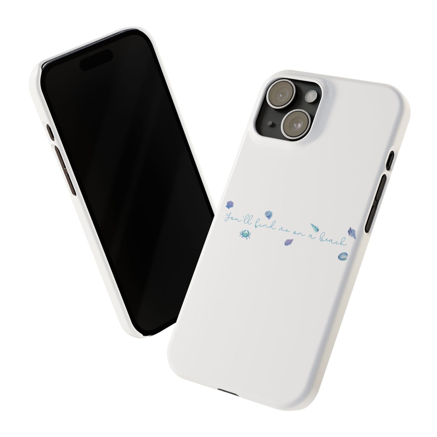Beach girl aesthetic phone case - ocean blue text