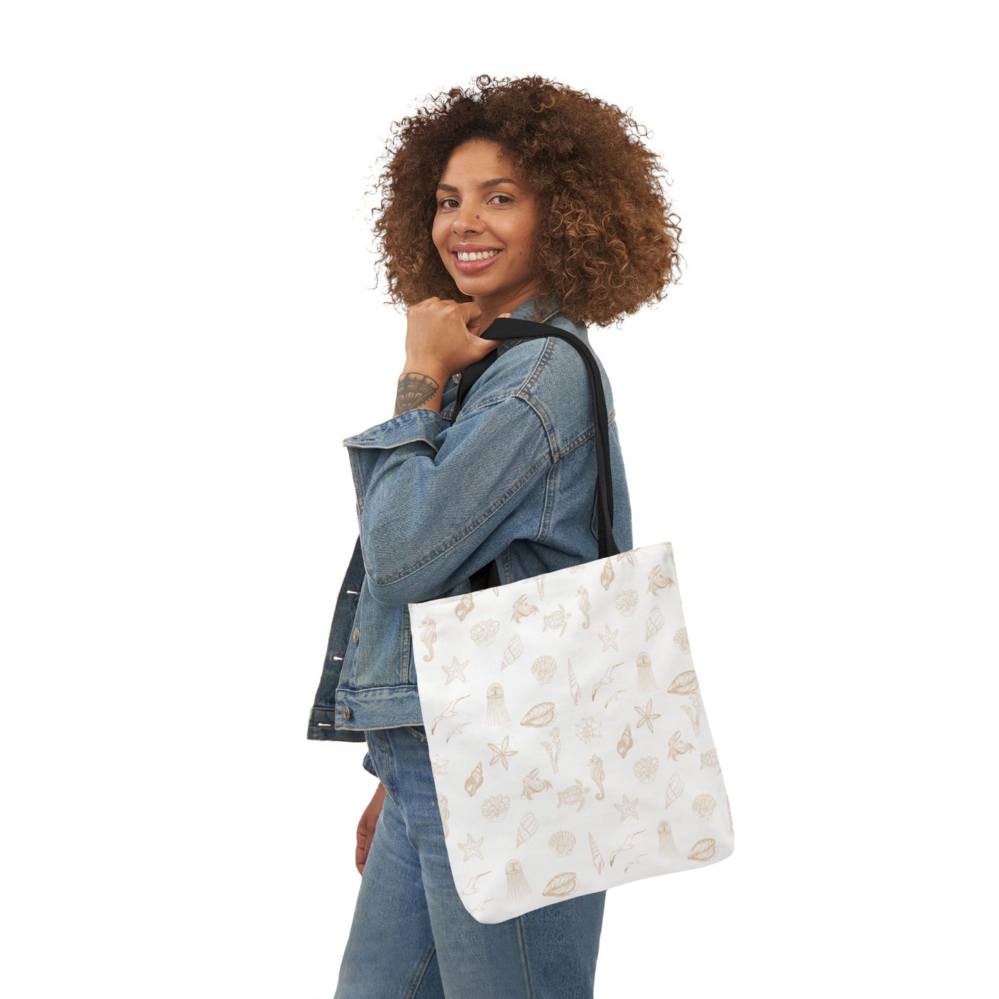 Beach girl aesthetic tote bag - sand beige