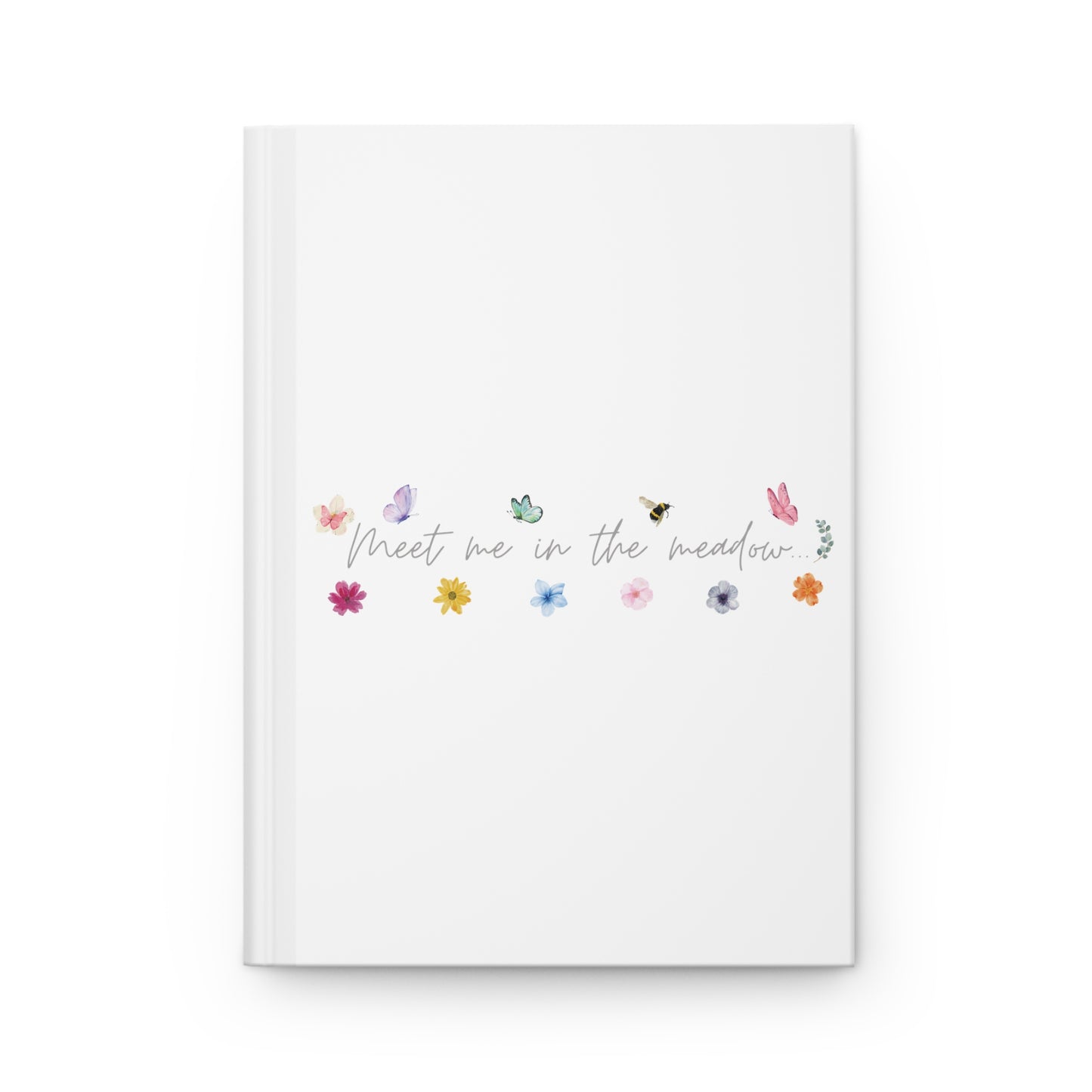 Cottage girl aesthetic hardcover journal - floral text