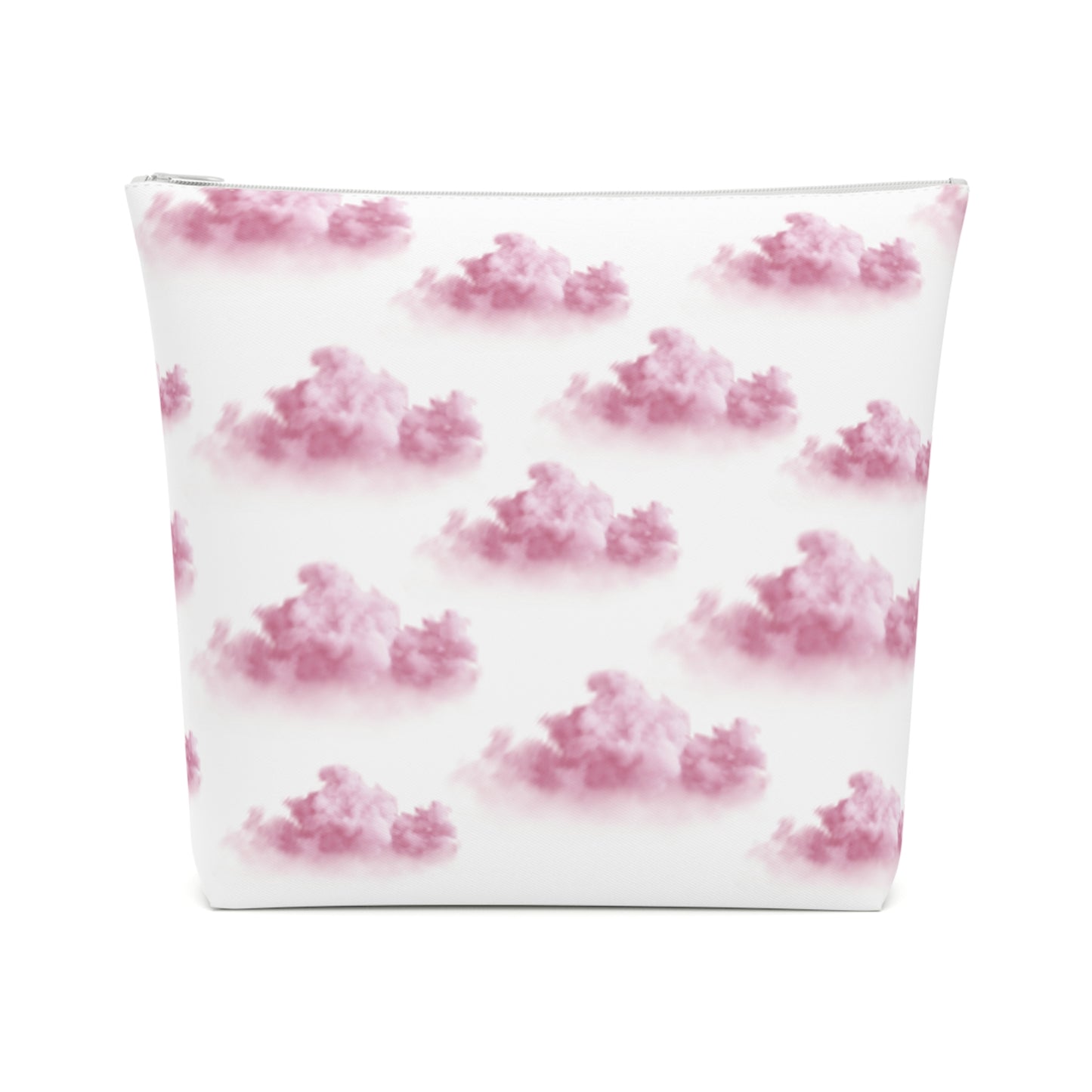 Pink girl aesthetic cosmetic bag - clouds