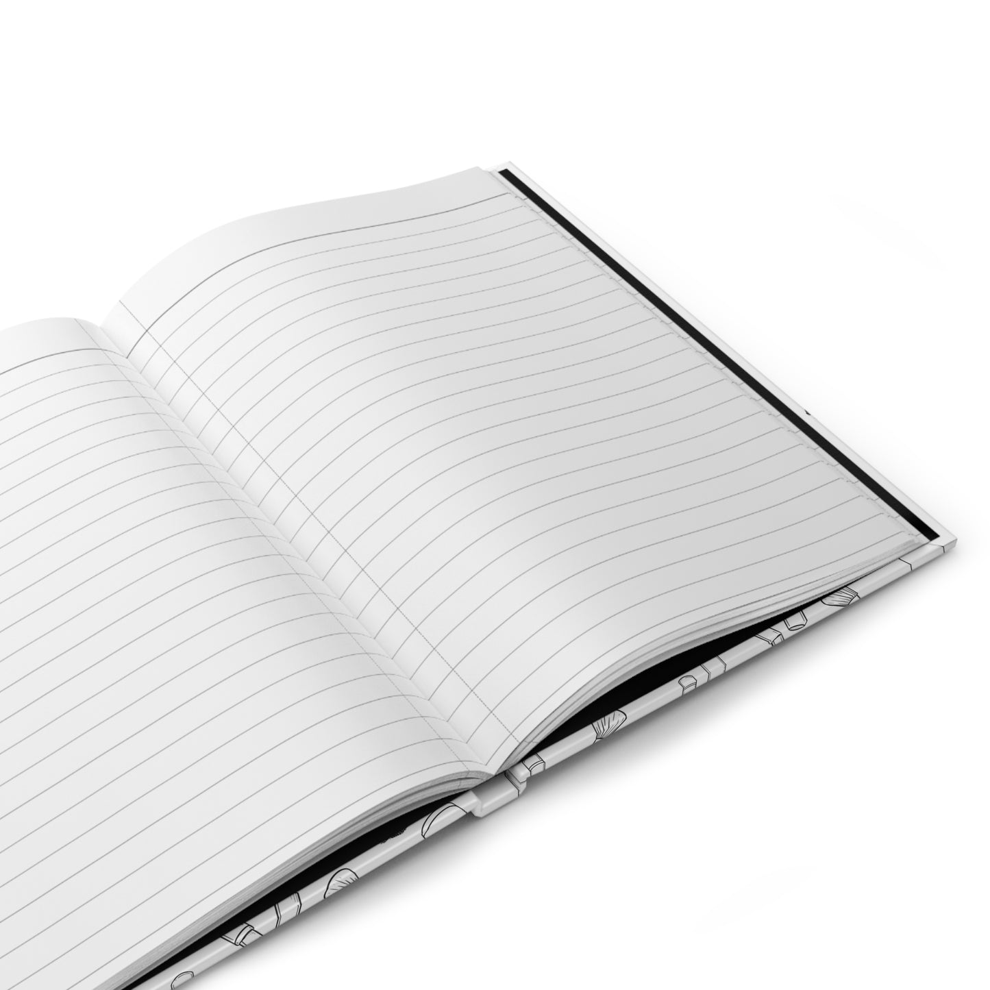 Clean girl aesthetic hardcover journal - black