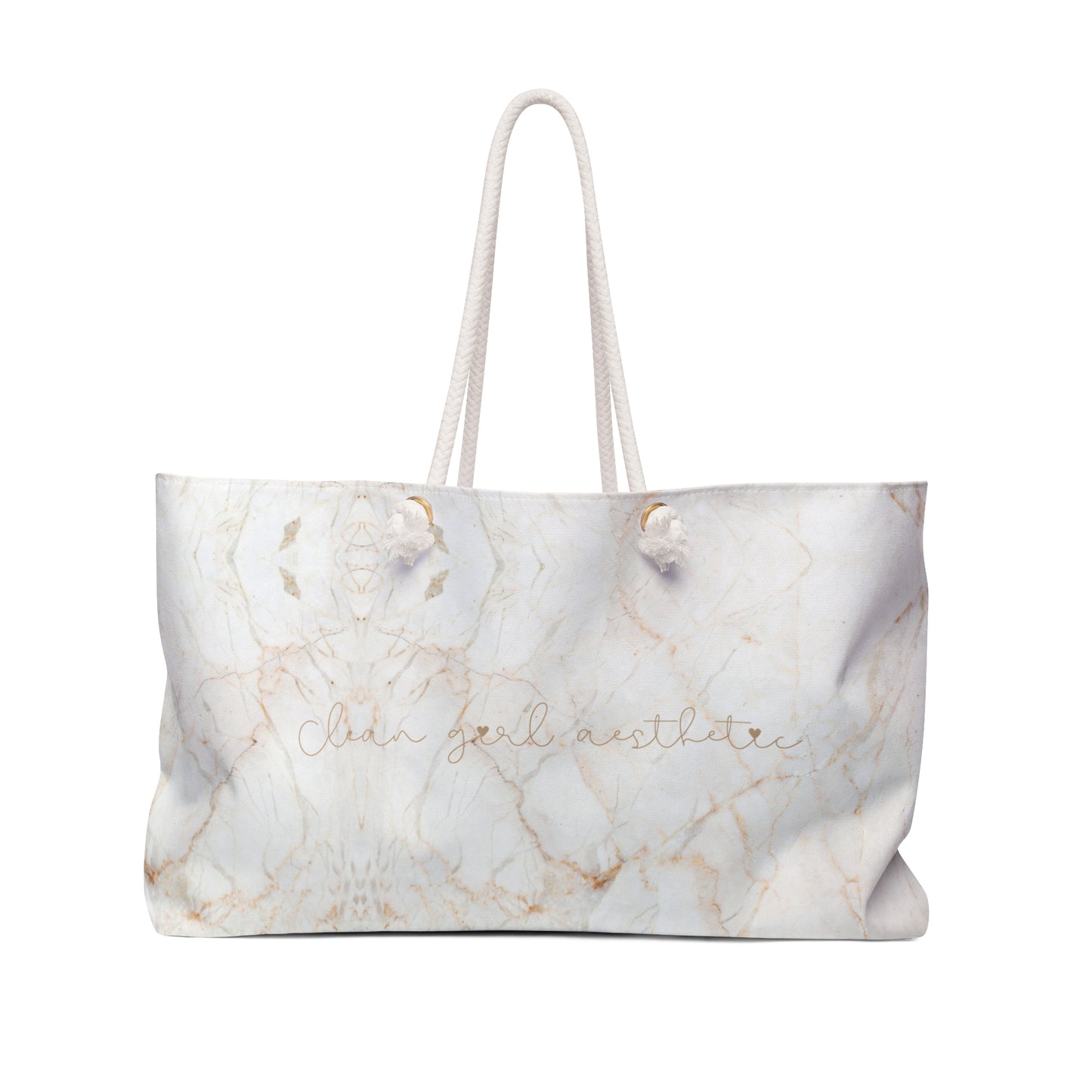 Clean girl aesthetic bag - beige marble