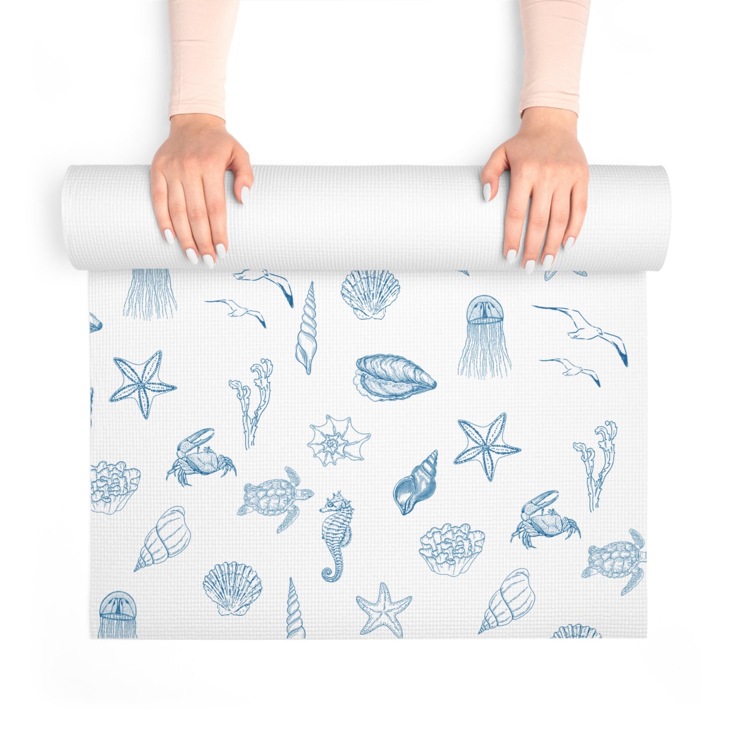 Beach girl aesthetic foam mat - ocean blue