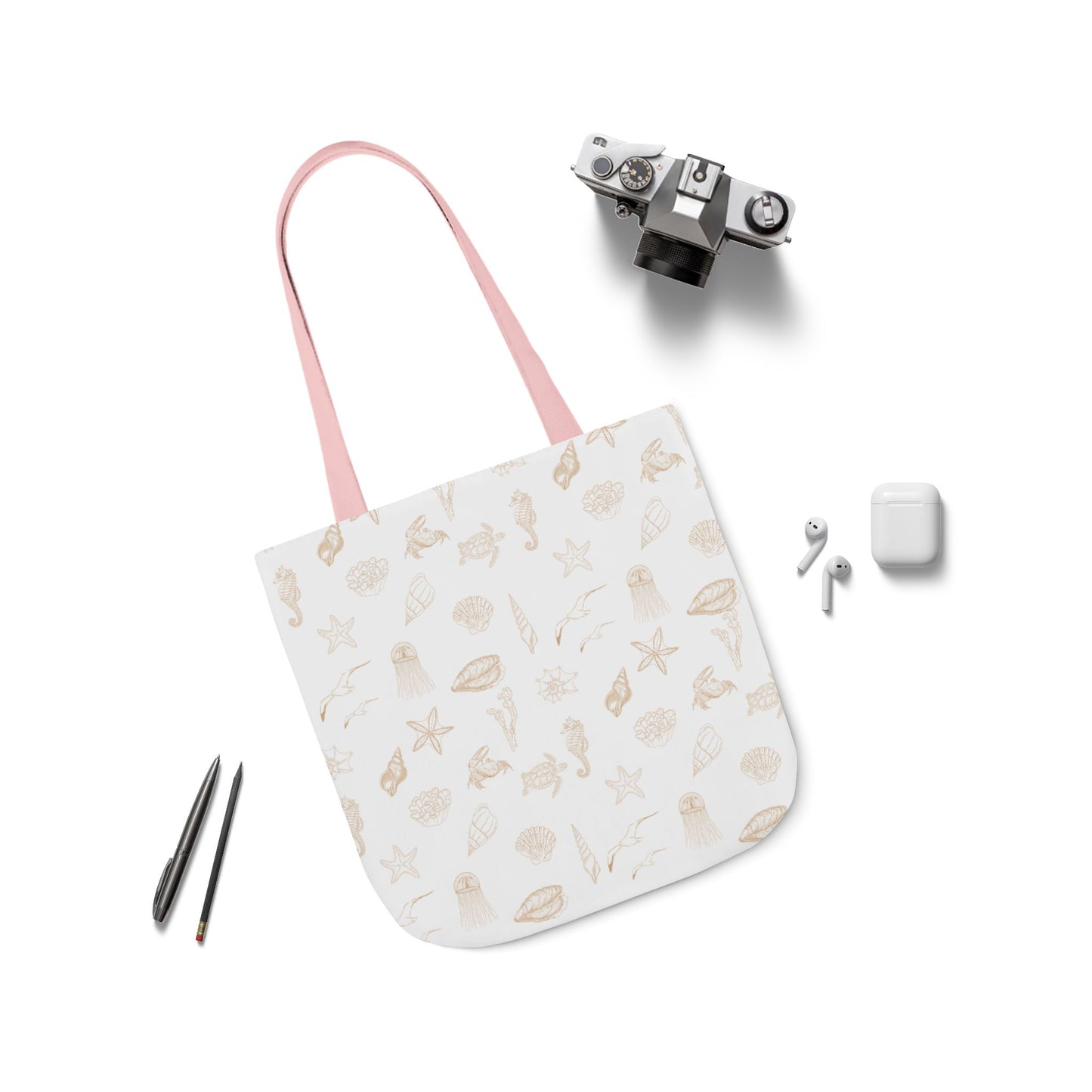 Beach girl aesthetic tote bag - sand beige