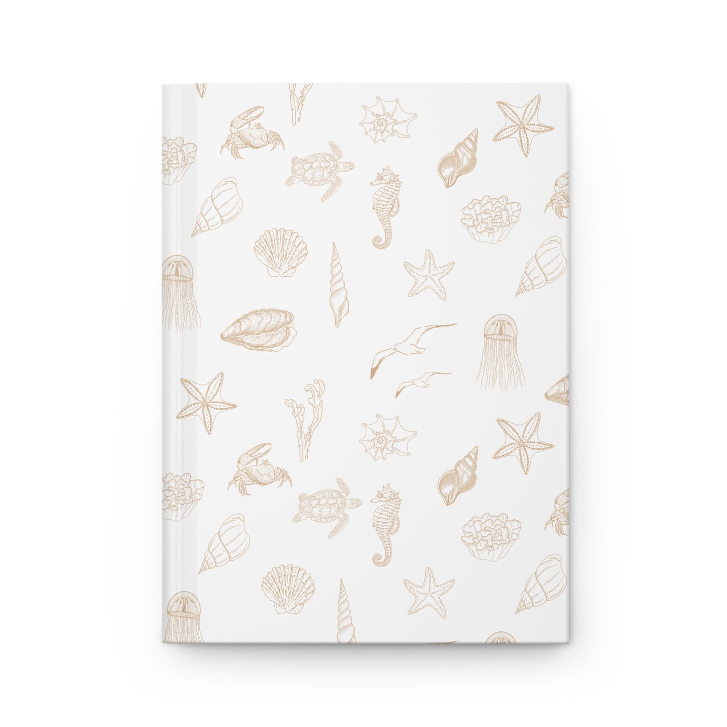 Beach girl aesthetic hardcover journal - sand beige