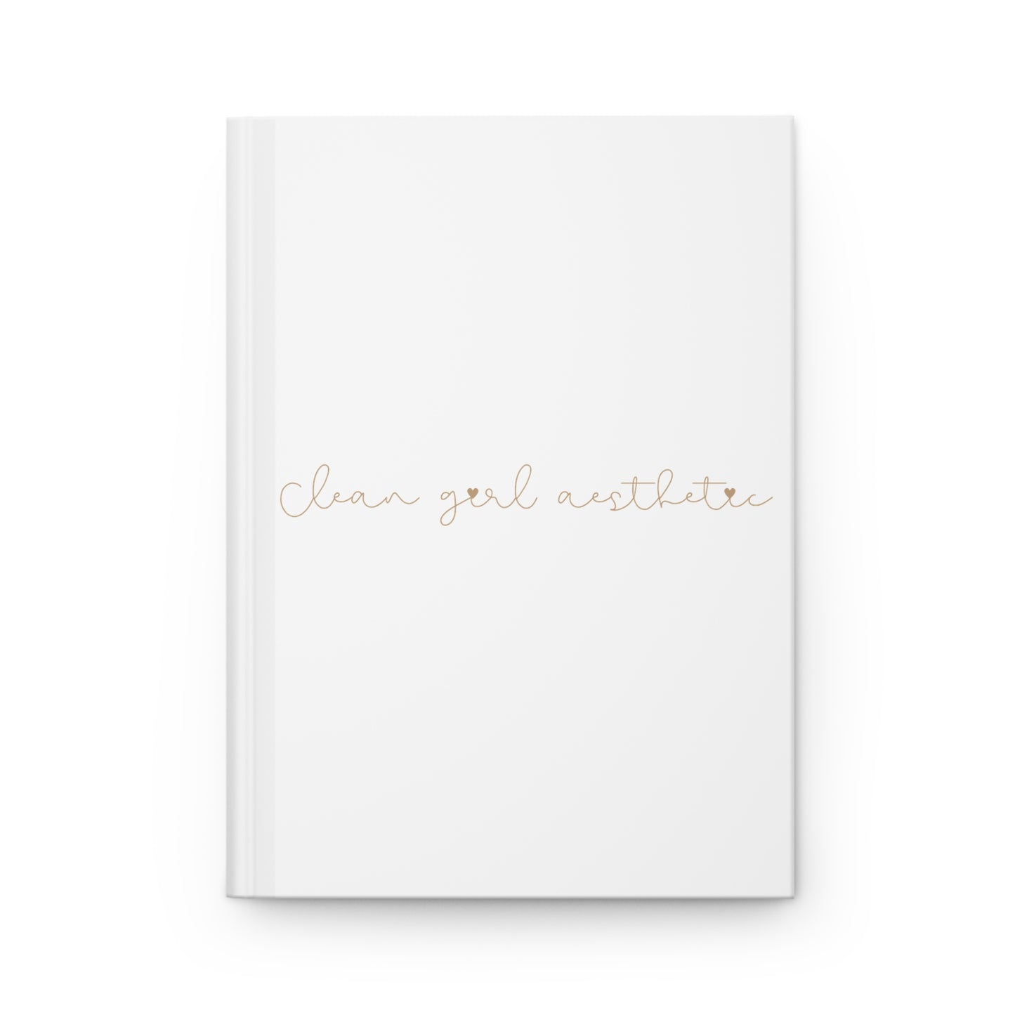 Clean girl aesthetic hardcover journal - beige text