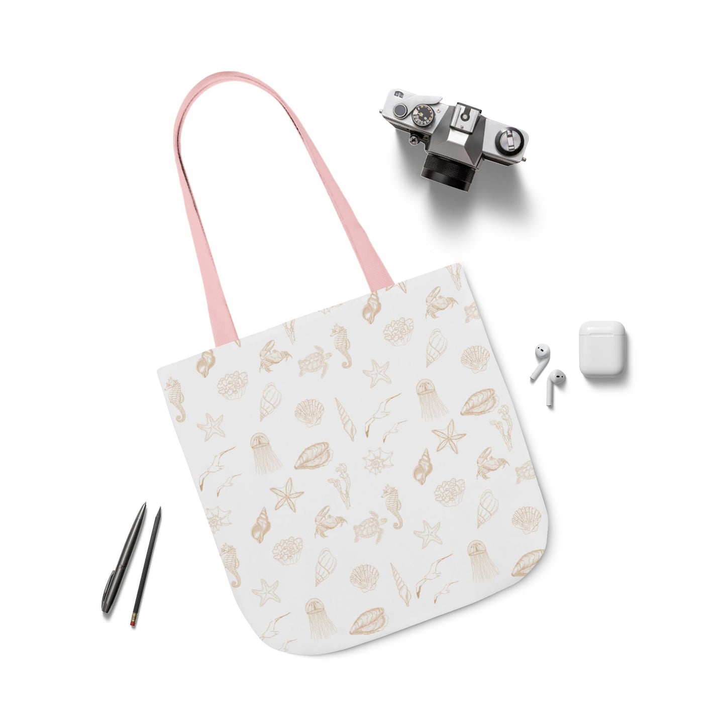 Beach girl aesthetic tote bag - sand beige