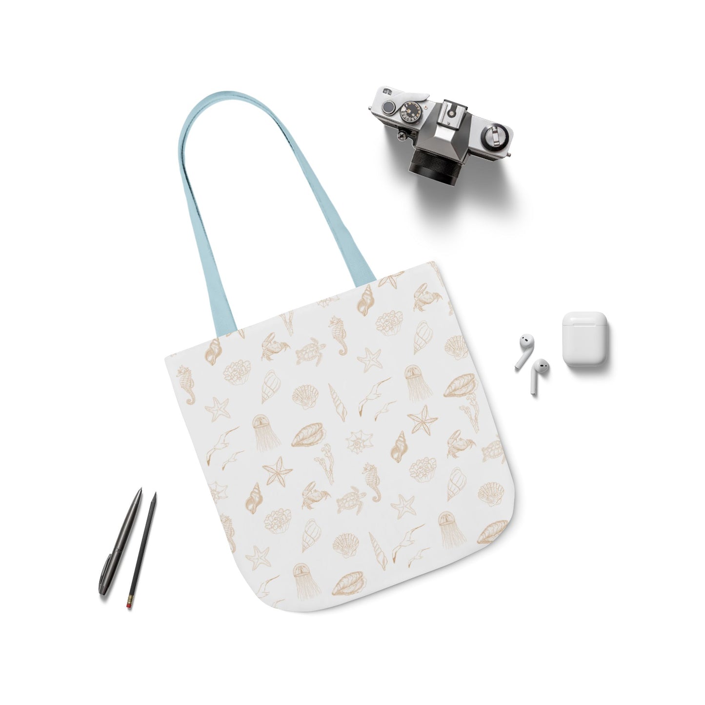 Beach girl aesthetic tote bag - sand beige