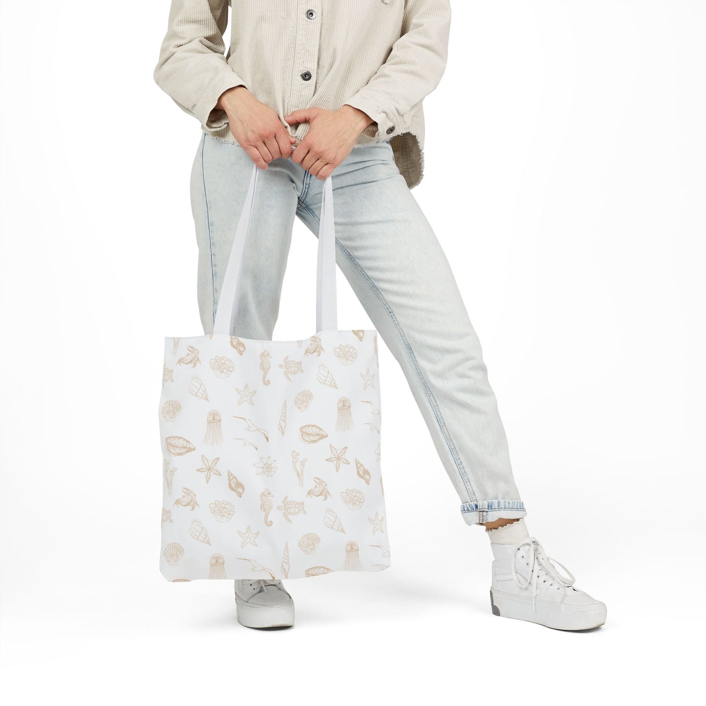 Beach girl aesthetic tote bag - sand beige
