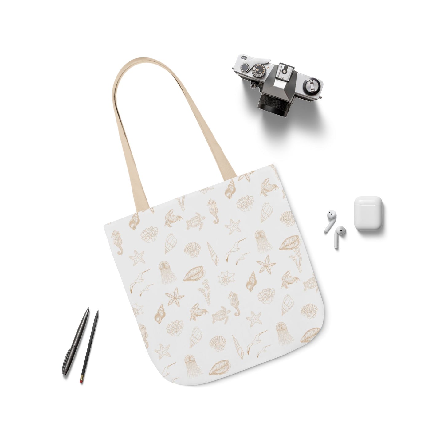Beach girl aesthetic tote bag - sand beige