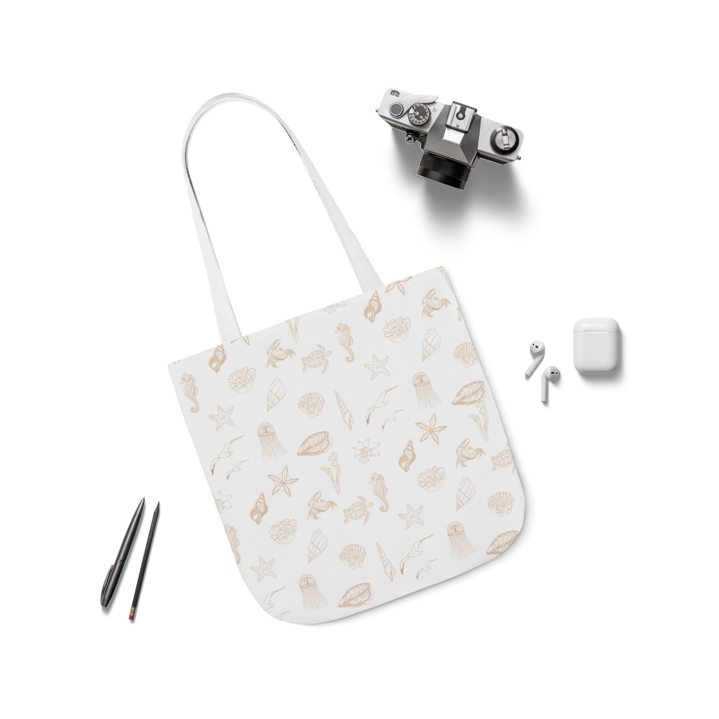 Beach girl aesthetic tote bag - sand beige