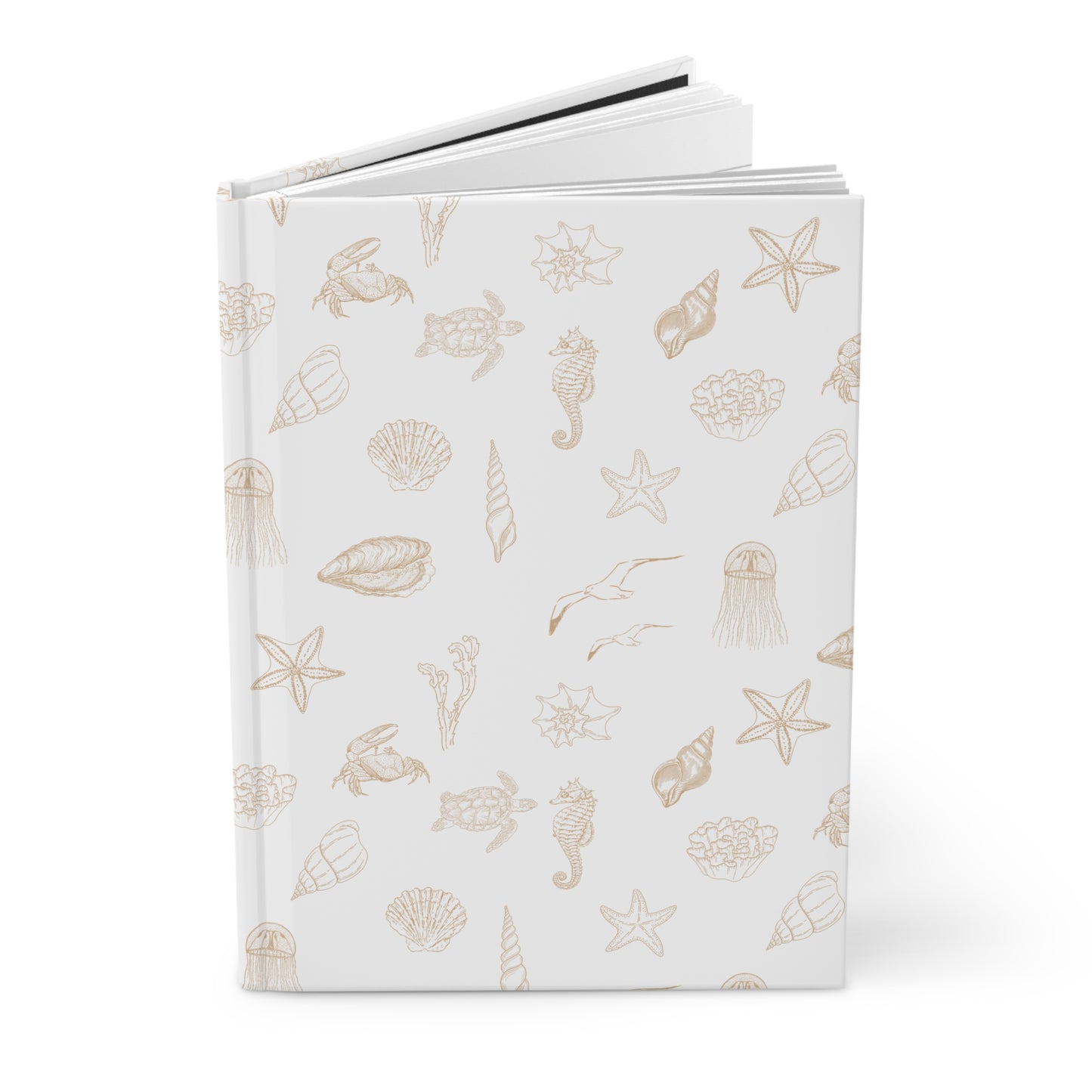 Beach girl aesthetic hardcover journal - sand beige