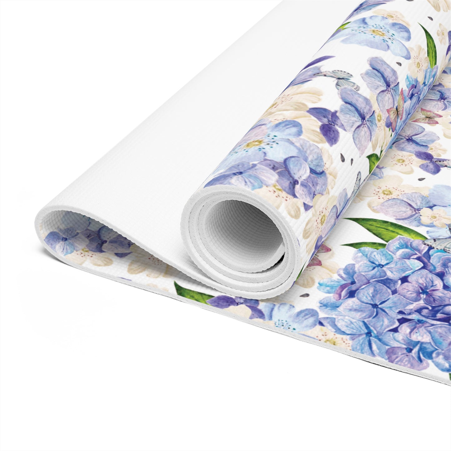 Cottage girl aesthetic foam mat - blue flowers