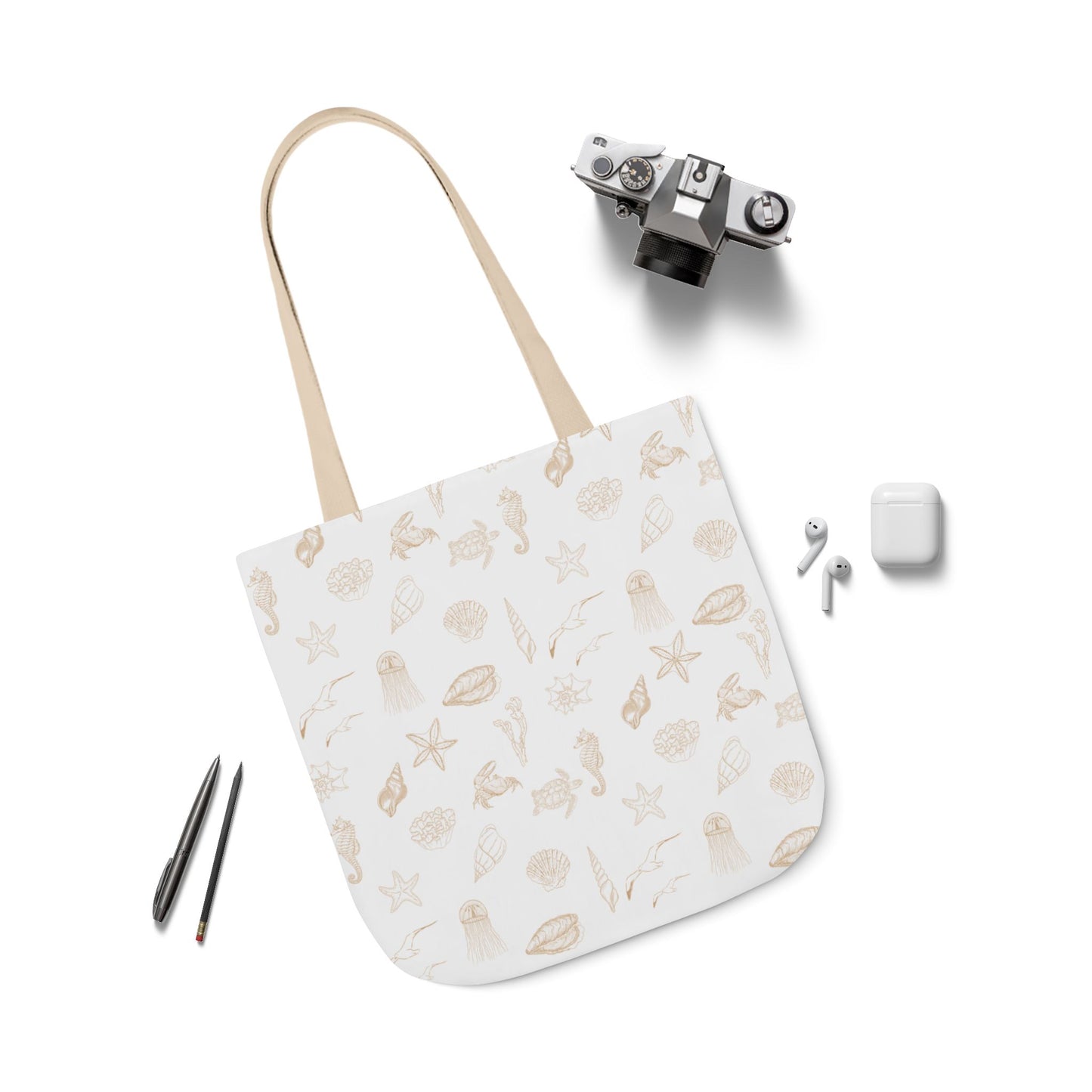 Beach girl aesthetic tote bag - sand beige