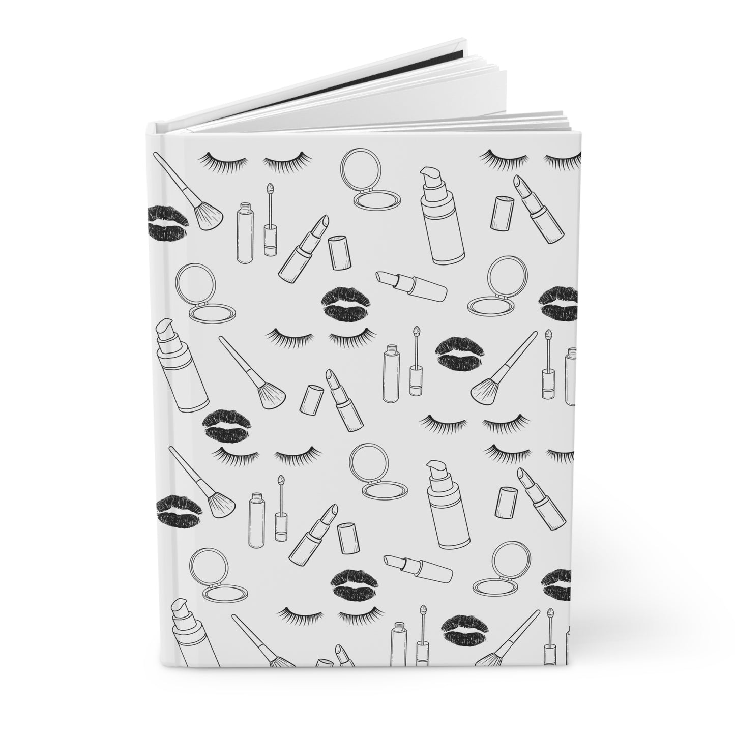 Clean girl aesthetic hardcover journal - black