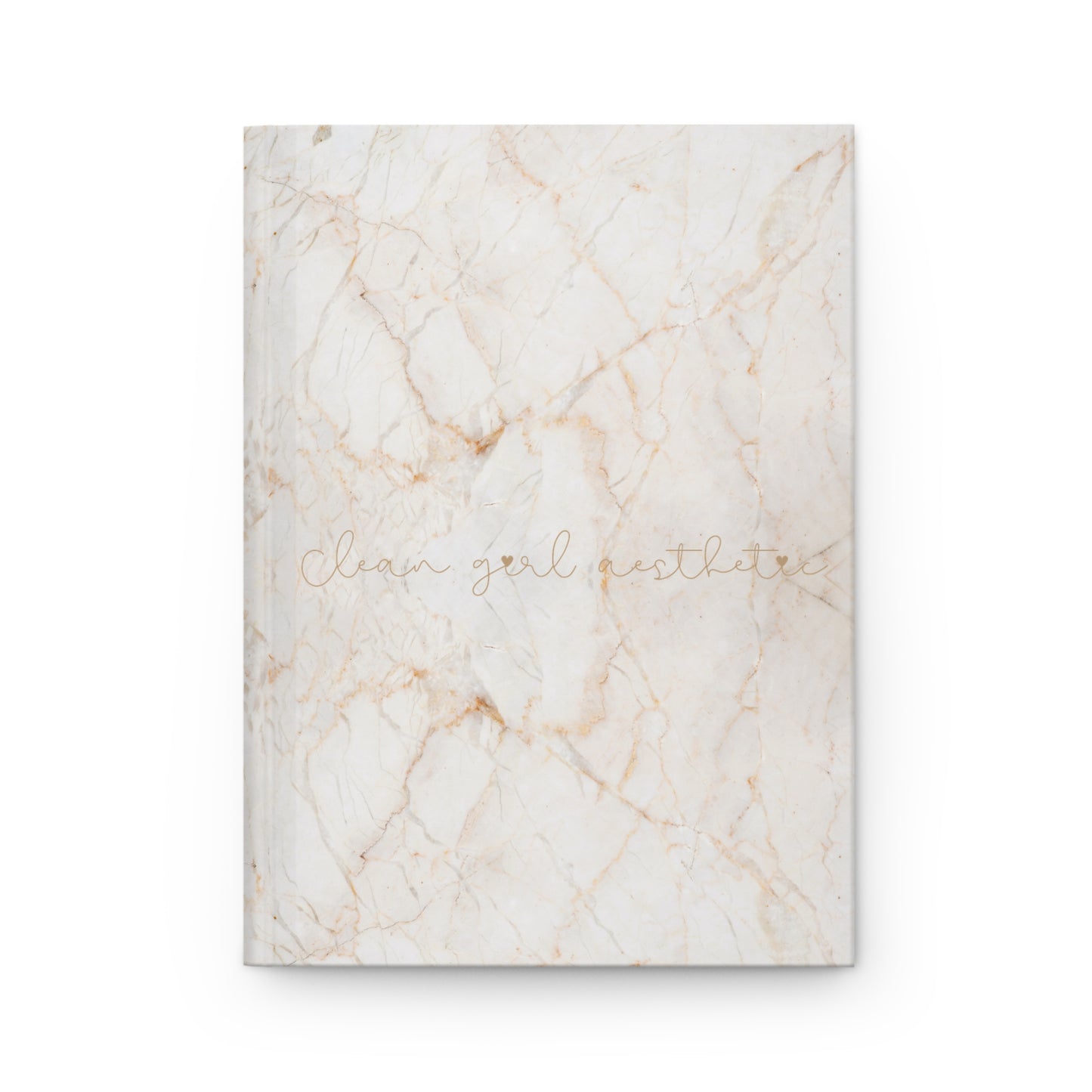 Clean girl aesthetic hardcover journal - beige marble