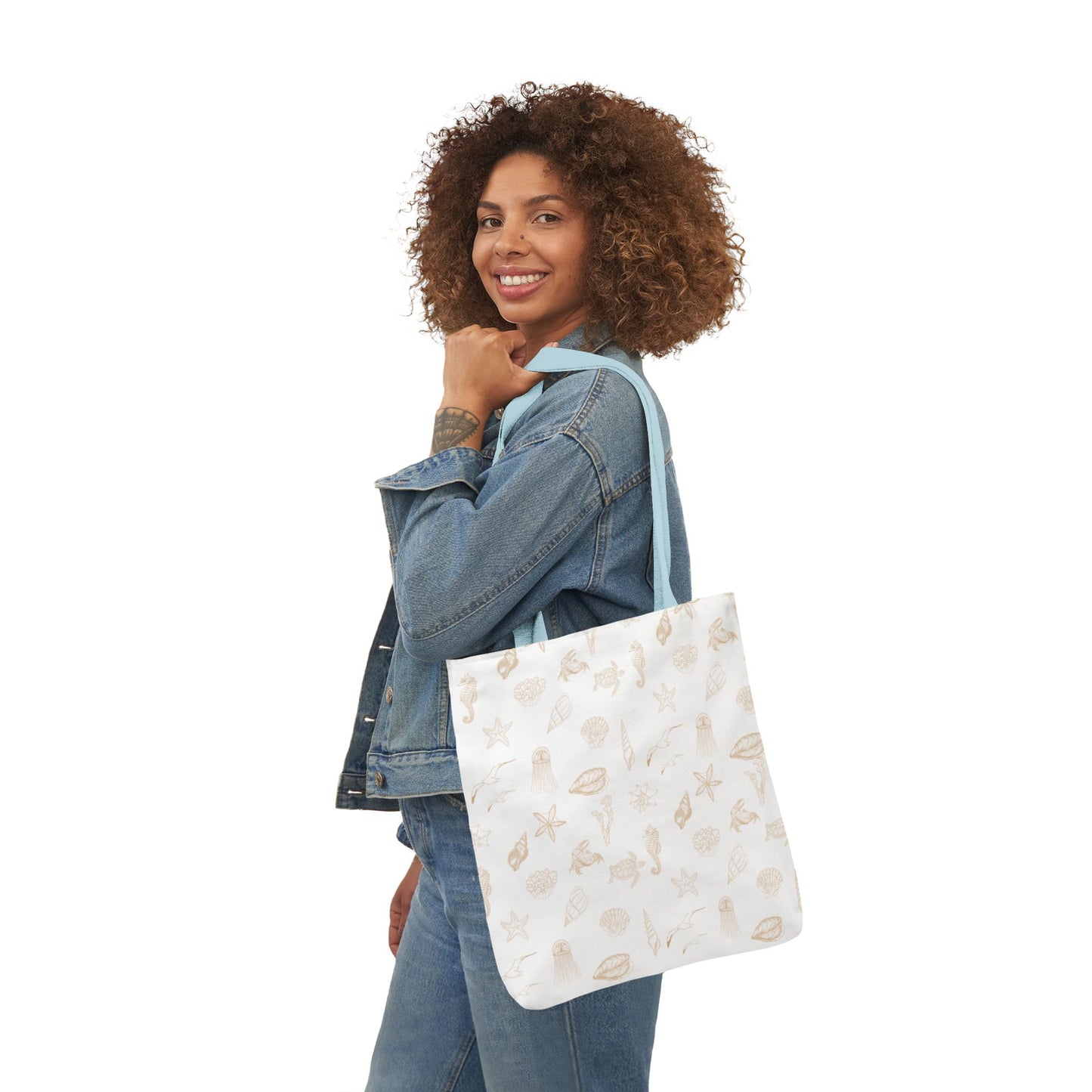 Beach girl aesthetic tote bag - sand beige