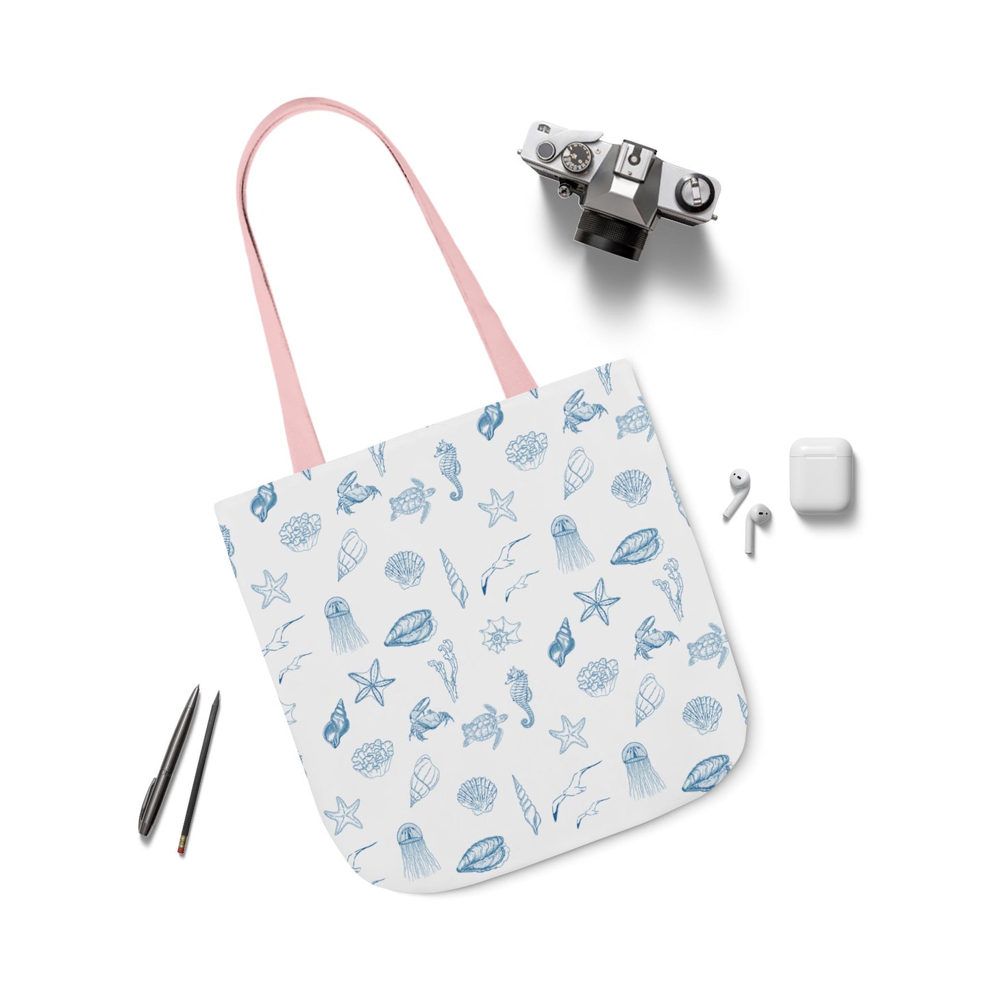 Beach girl aesthetic tote bag - ocean blue