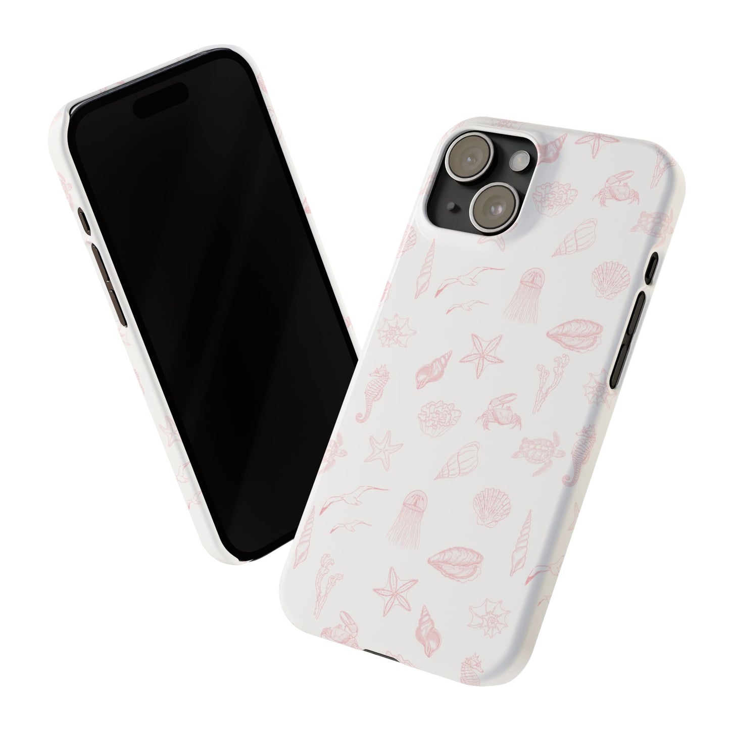 Beach girl aesthetic phone case - pearl pink