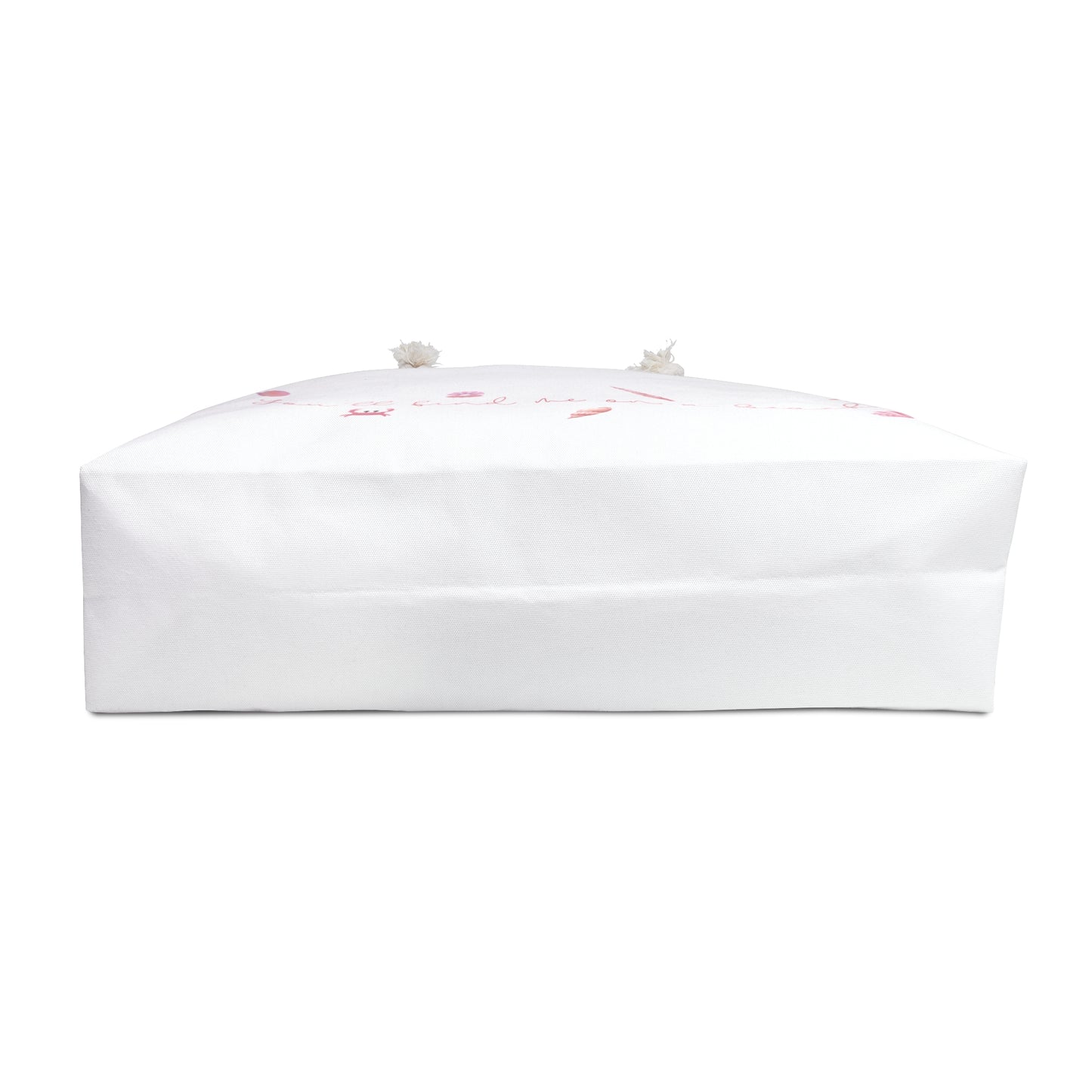 Beach girl aesthetic bag - pearl pink text