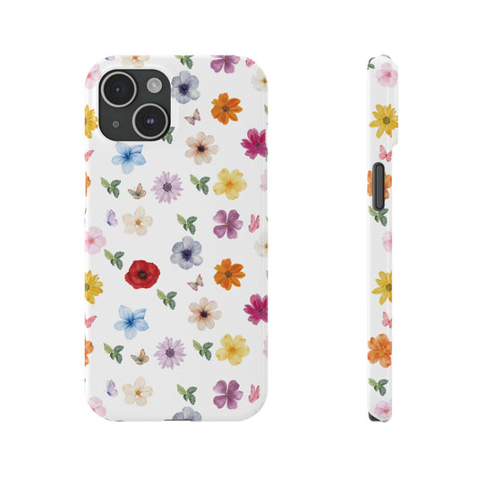 Cottage girl aesthetic phone case - floral