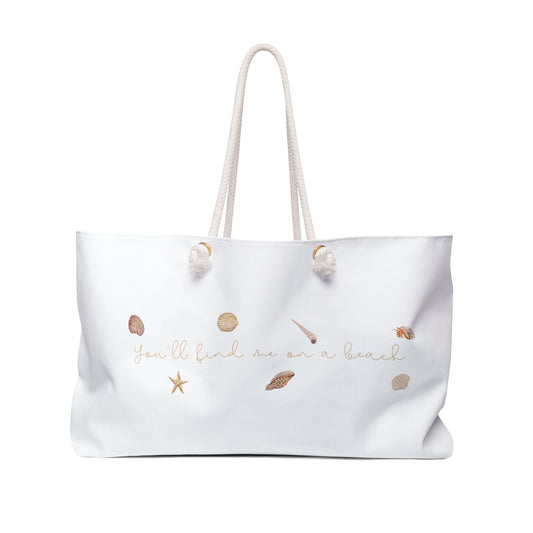 Beach girl aesthetic bag - sand beige text