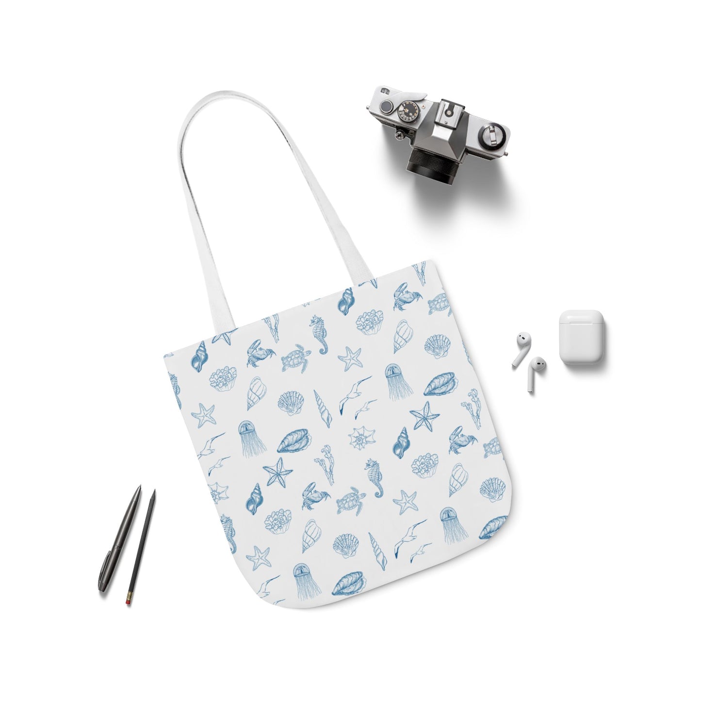 Beach girl aesthetic tote bag - ocean blue