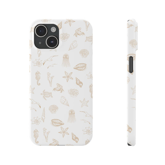 Beach girl aesthetic phone case - sand beige