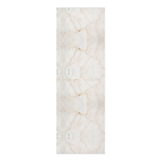 Clean girl aesthetic foam mat - beige marble