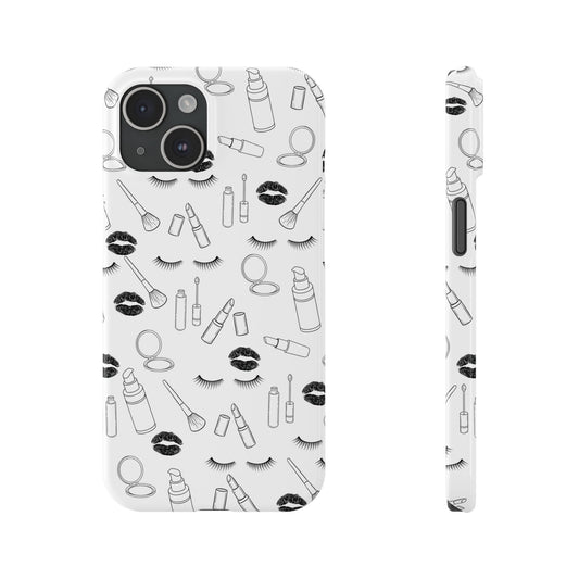Clean girl aesthetic phone case - black