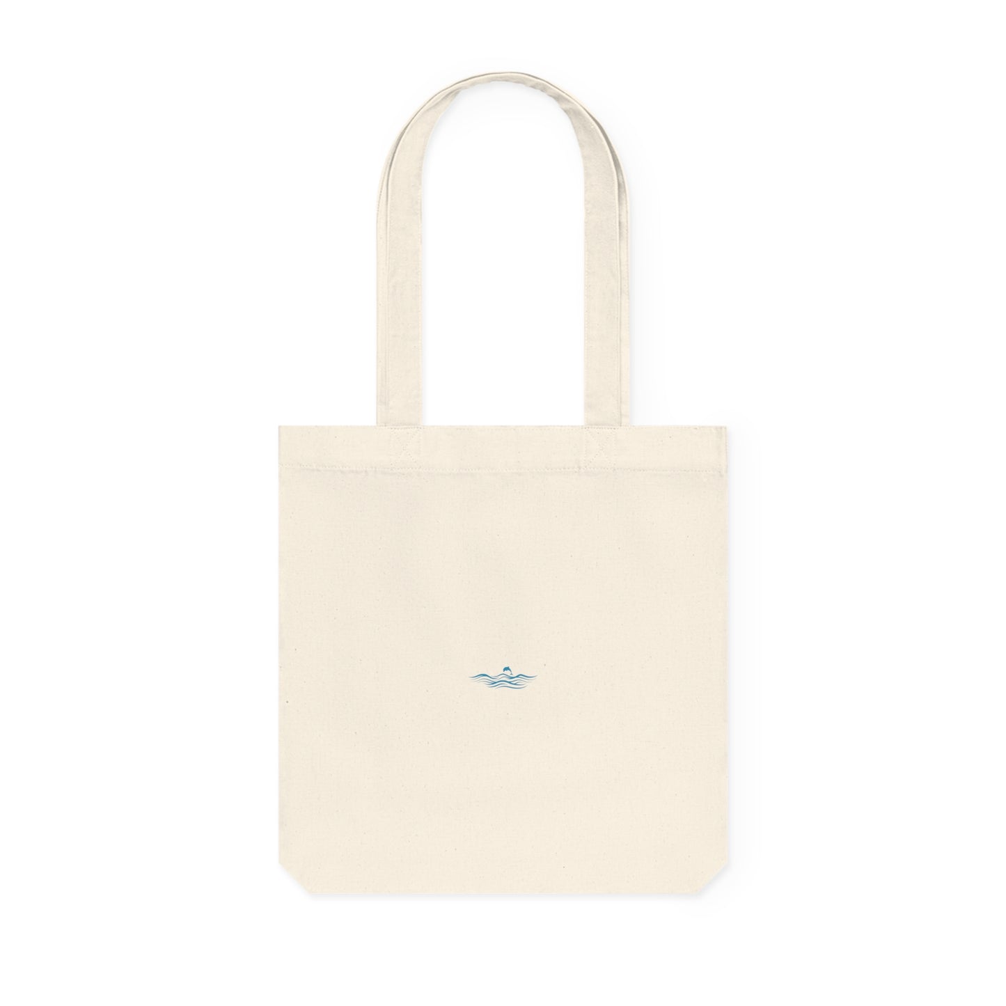 Beach girl aesthetic eco tote bag - ocean blue text