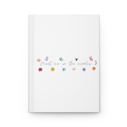 Cottage girl aesthetic hardcover journal - floral text
