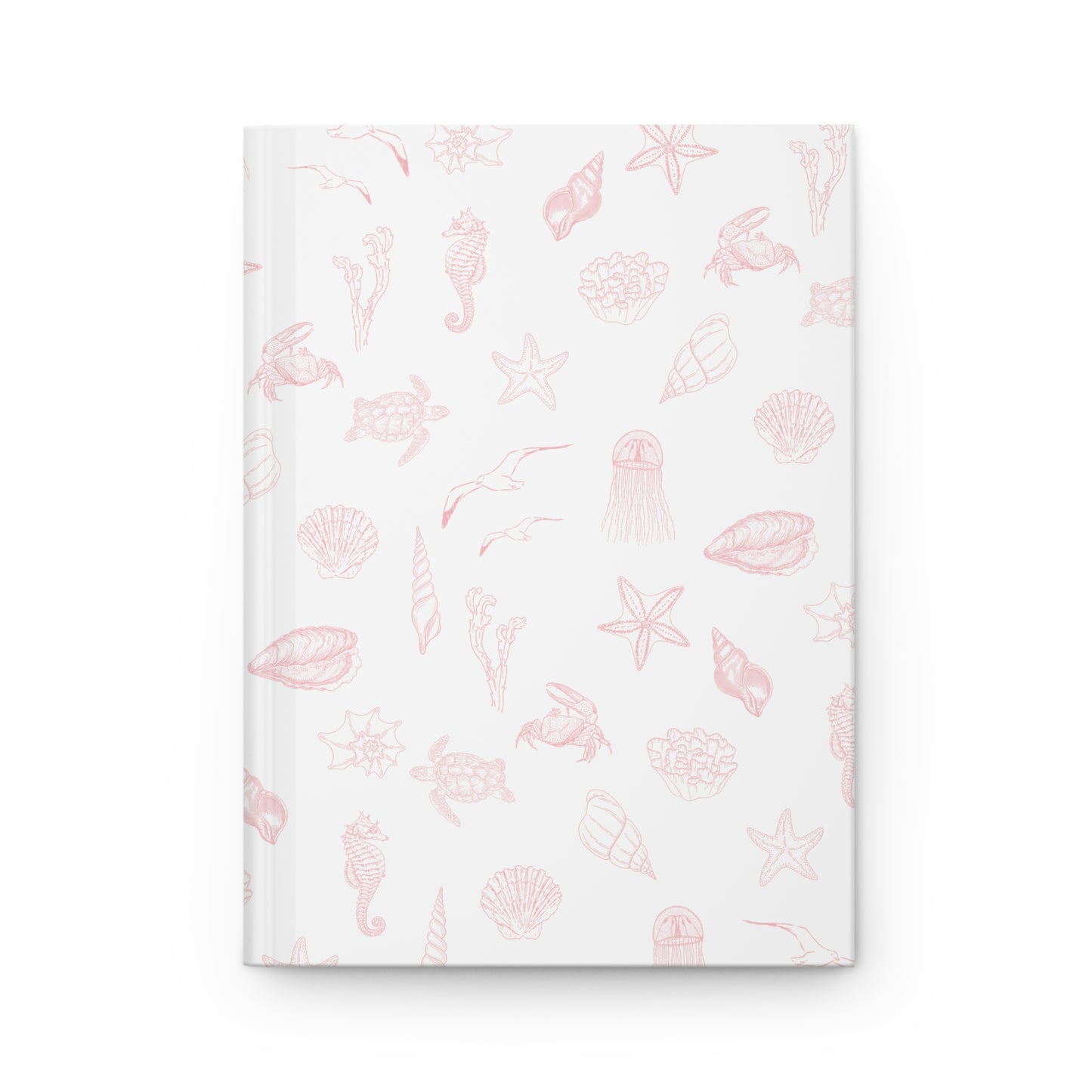 Beach girl aesthetic hardcover journal - pearl pink