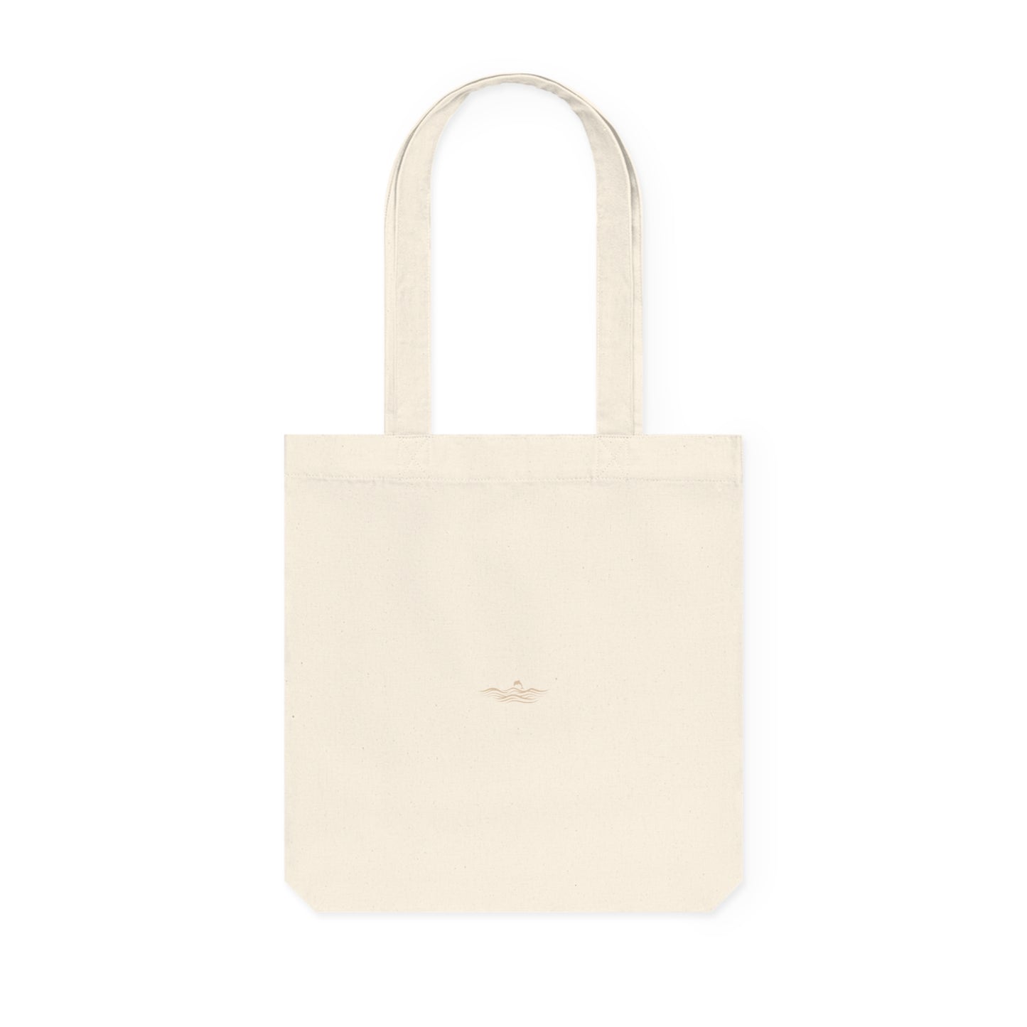 Beach girl aesthetic eco tote bag - sand beige text