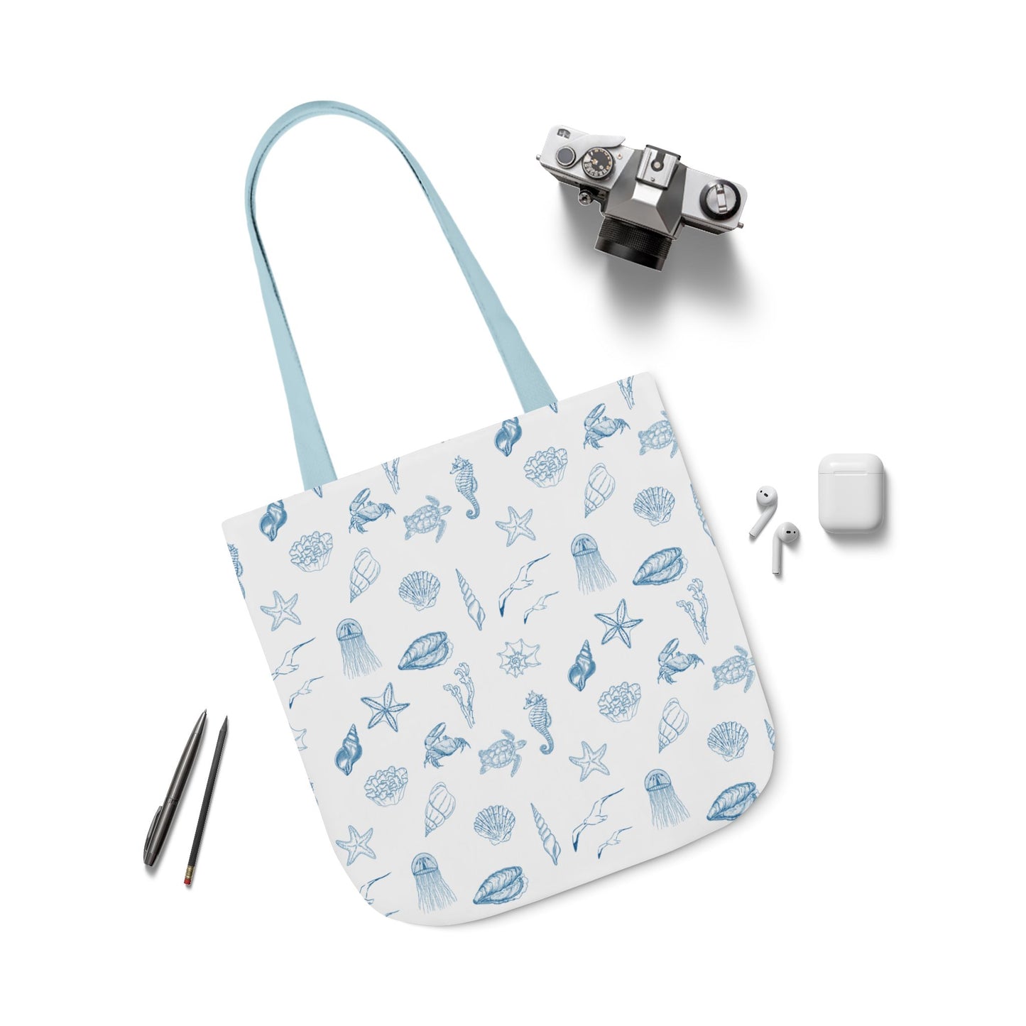 Beach girl aesthetic tote bag - ocean blue