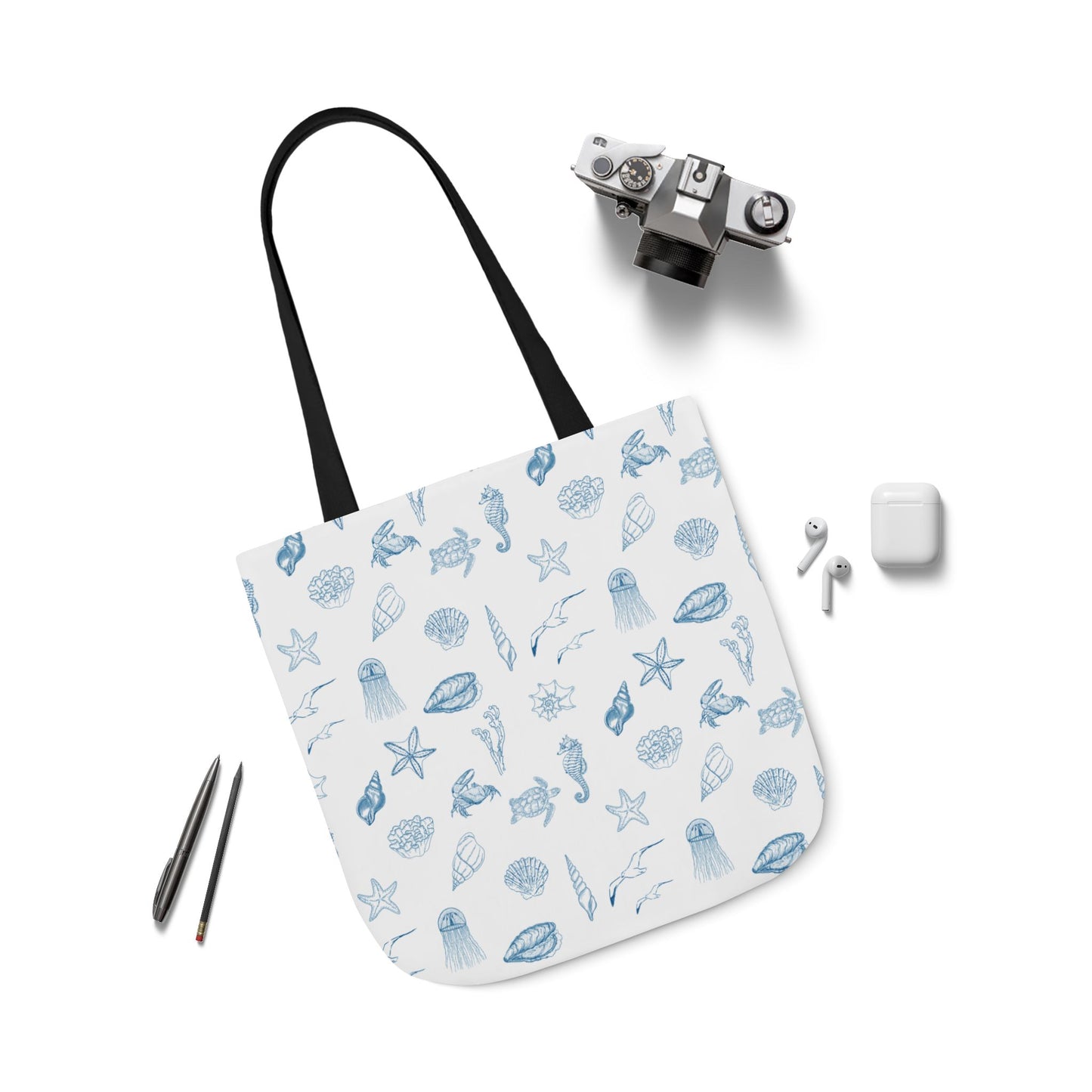 Beach girl aesthetic tote bag - ocean blue