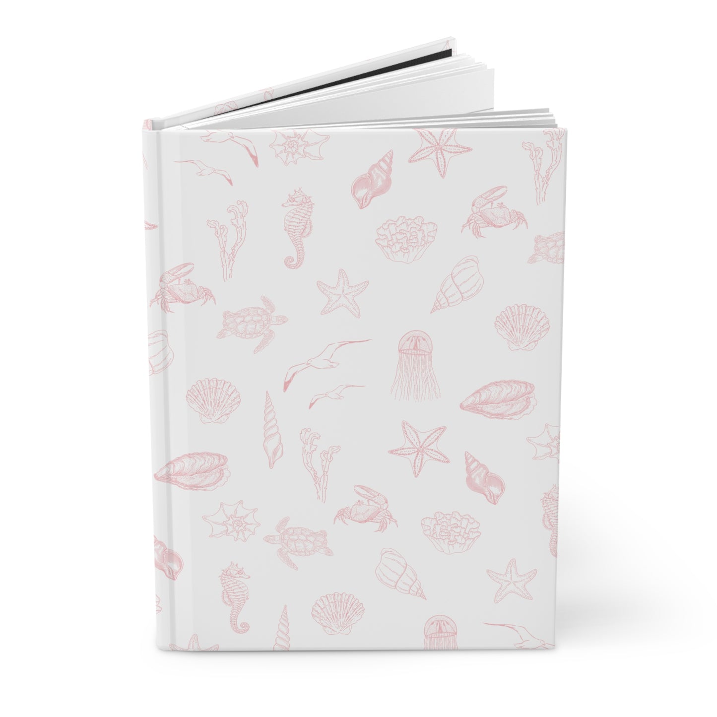 Beach girl aesthetic hardcover journal - pearl pink