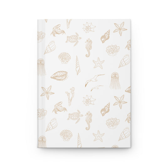 Beach girl aesthetic hardcover journal - sand beige