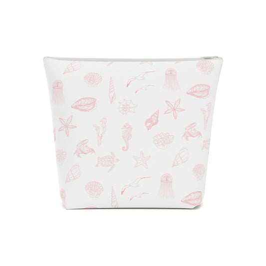 Beach girl aesthetics cosmetic bag - pearl pink