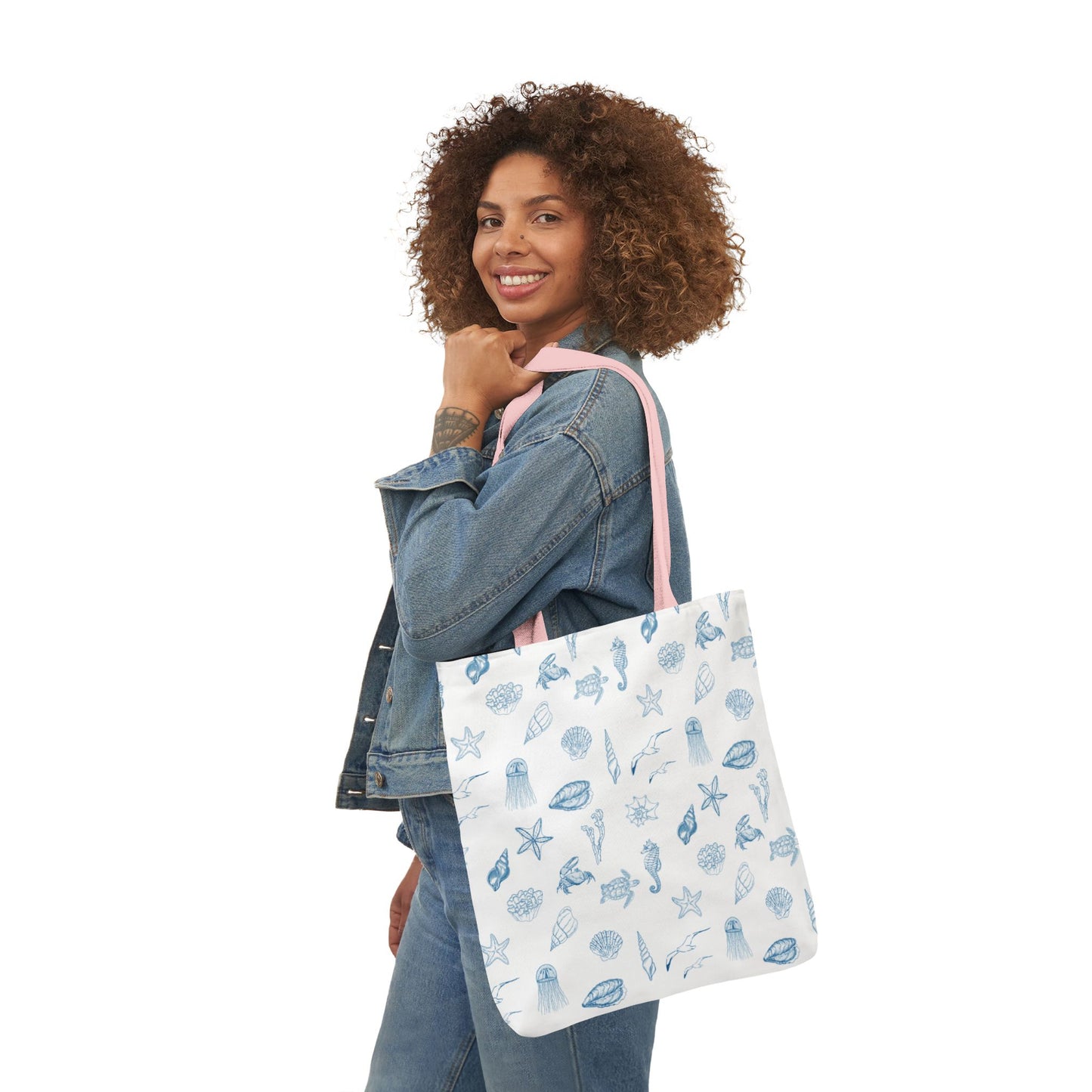 Beach girl aesthetic tote bag - ocean blue