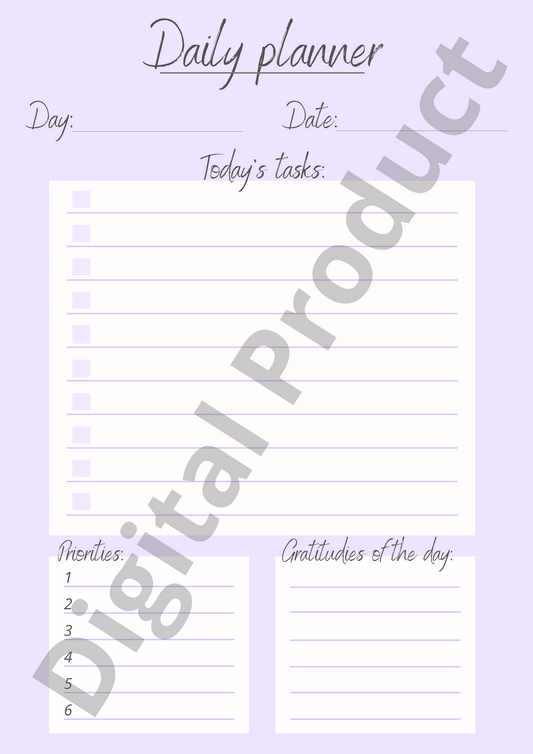 Daily planner - purple