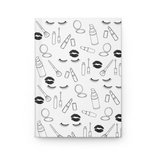 Clean girl aesthetic hardcover journal - black