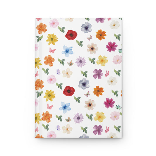 Cottage girl aesthetic hardcover journal - floral