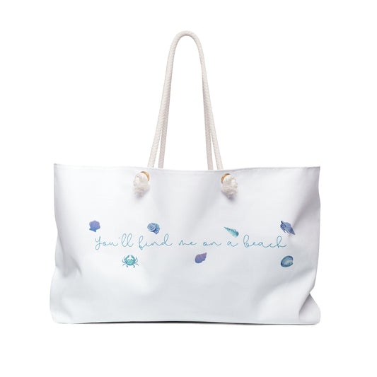 Beach girl aesthetic bag - ocean blue text