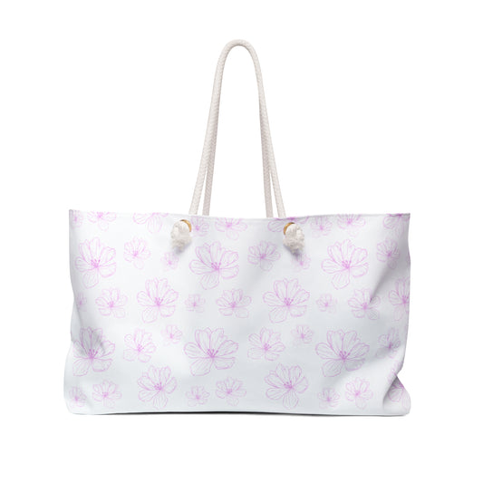 Pink girl aesthetic bag - flowers