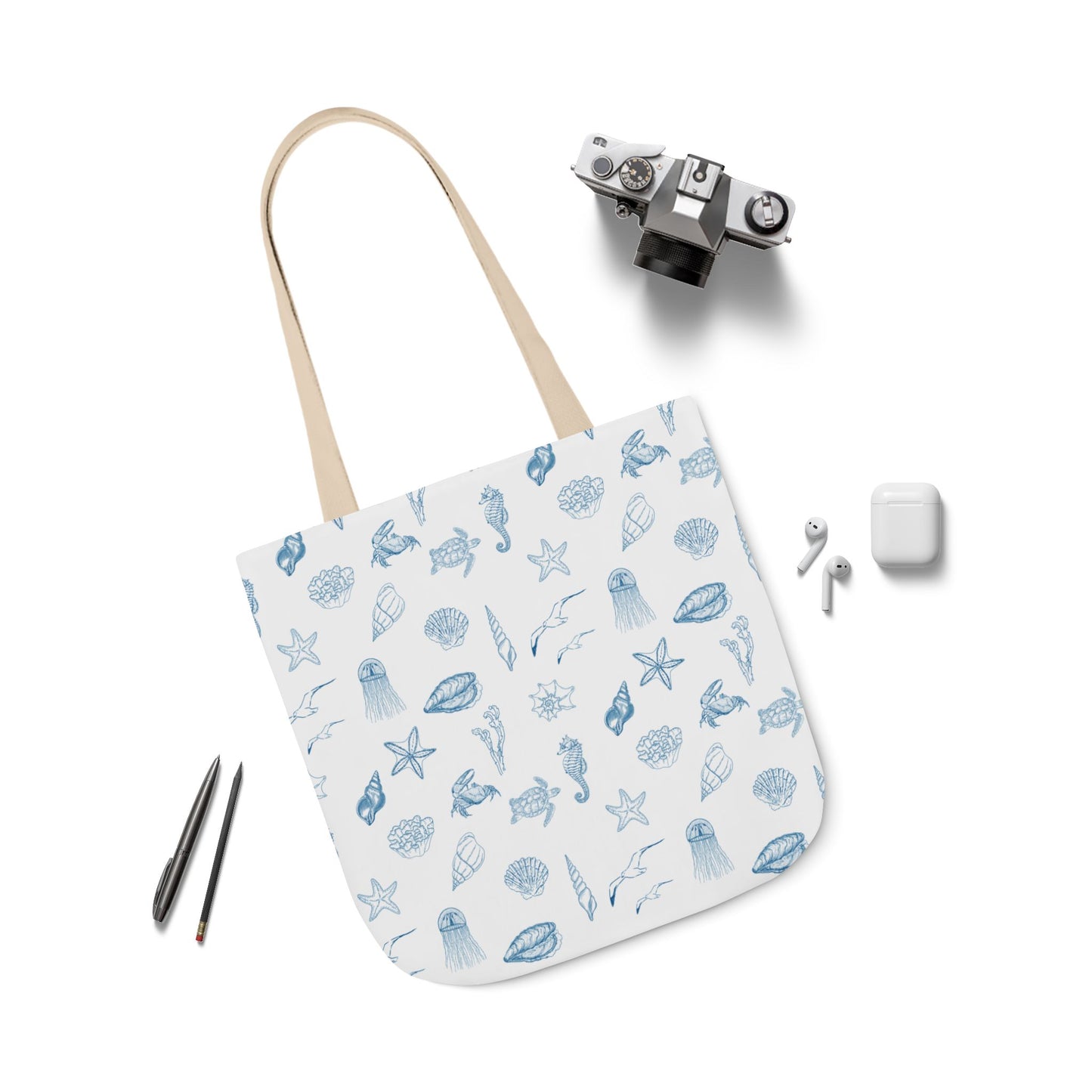 Beach girl aesthetic tote bag - ocean blue