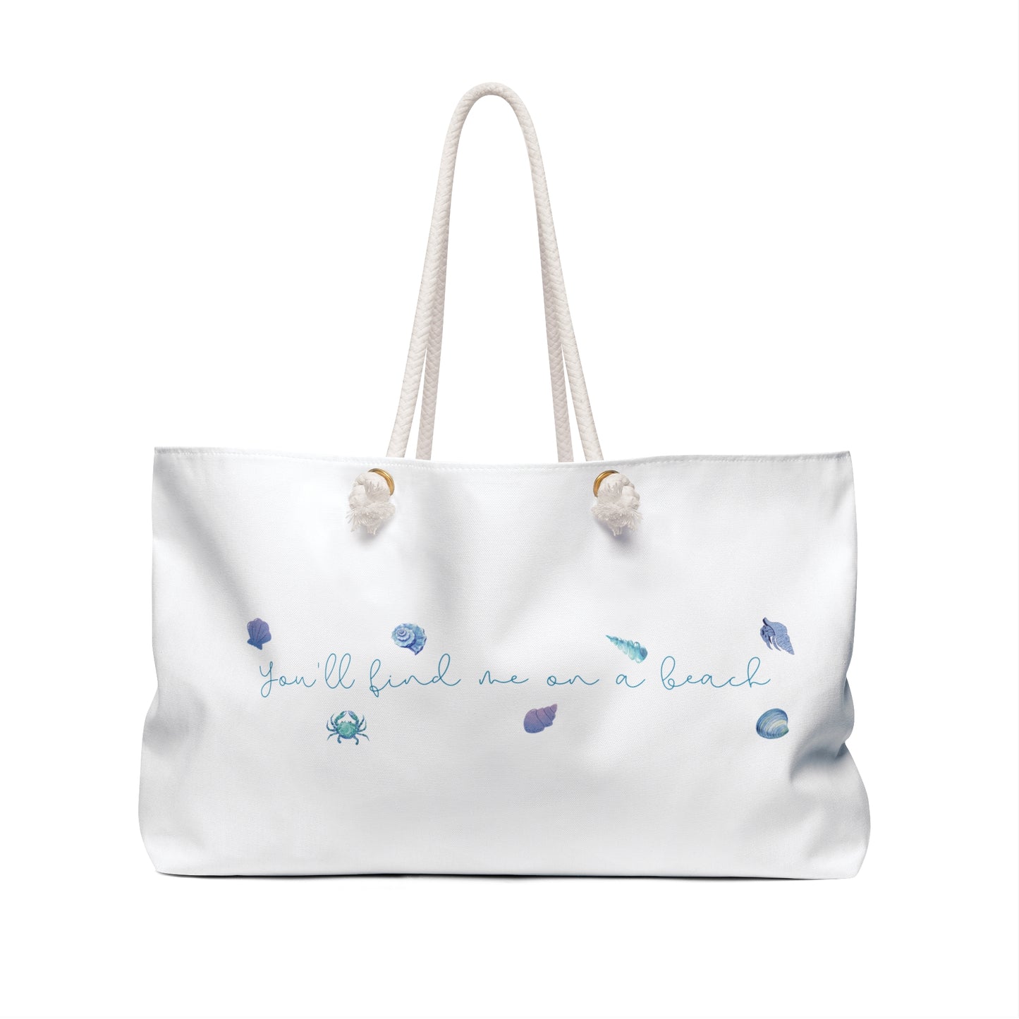 Beach girl aesthetic bag - ocean blue text