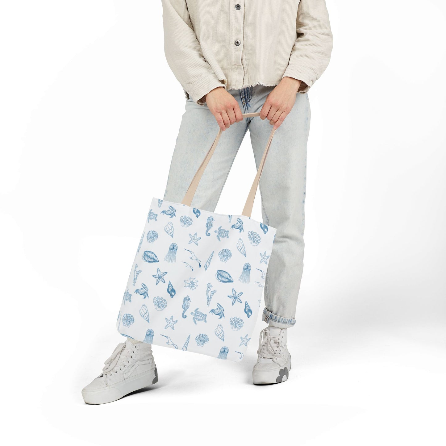 Beach girl aesthetic tote bag - ocean blue