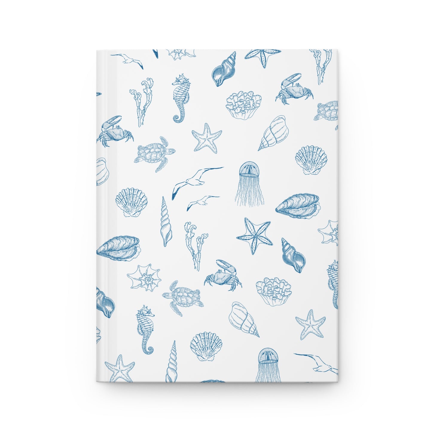 Beach girl aesthetic hardcover journal - ocean blue